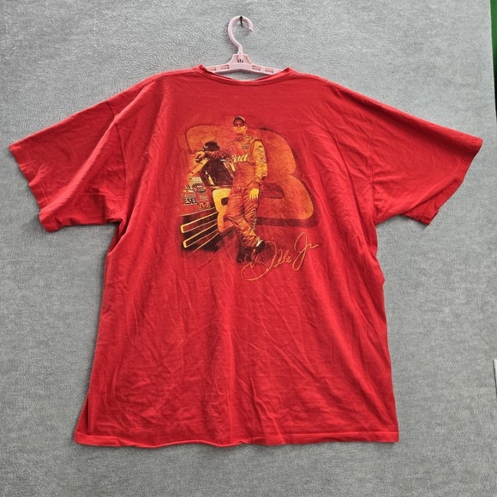 Chase Authentics Men Shirt 3XL Red Y2k Budweiser Graphic Print Short Sleeve Tee